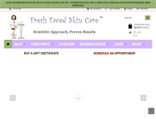 Tablet Screenshot of freshfacedskincare.com